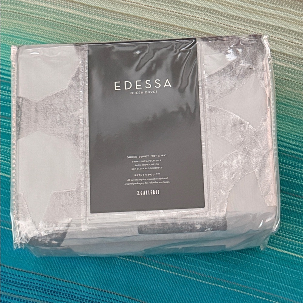 Z Gallerie Edessa Duvet Cover in Elegant Silver Gray